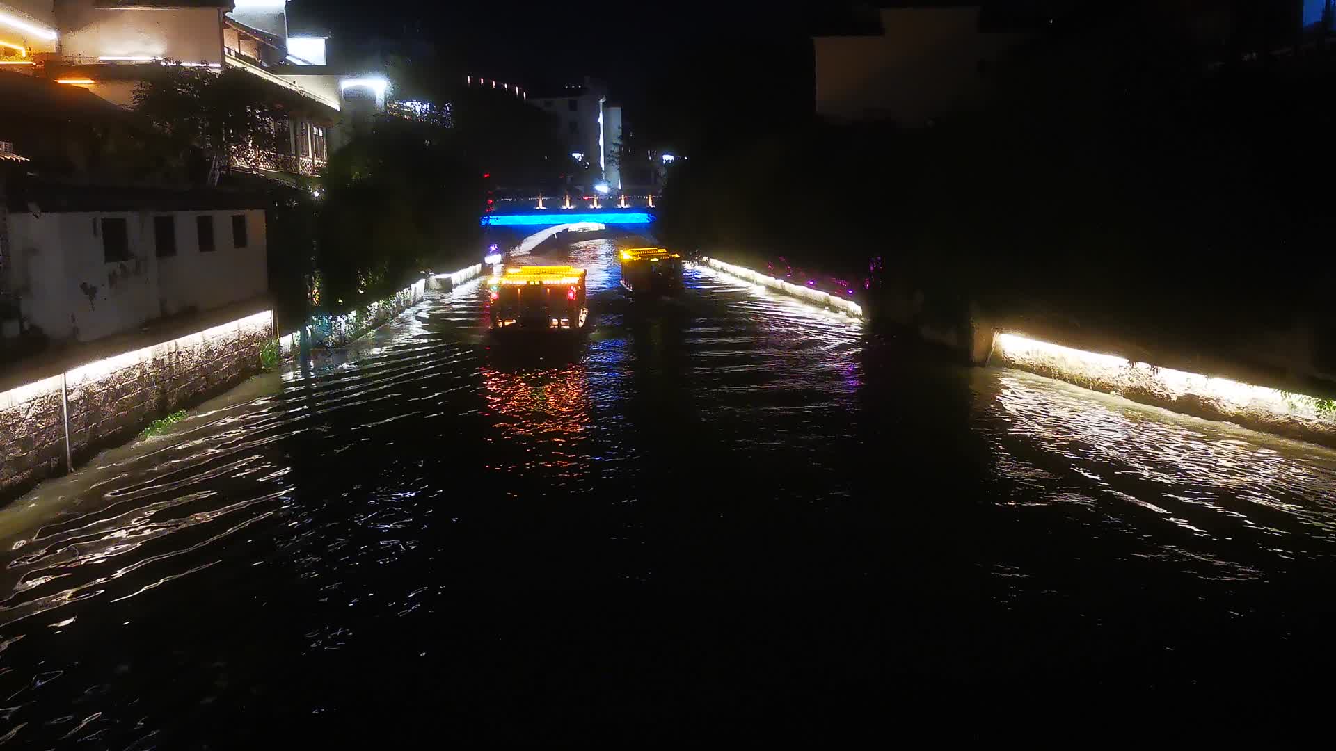江苏南京秦淮河夜景视频的预览图