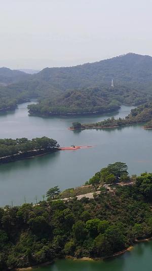 航拍广东惠州红花湖水库视频的预览图
