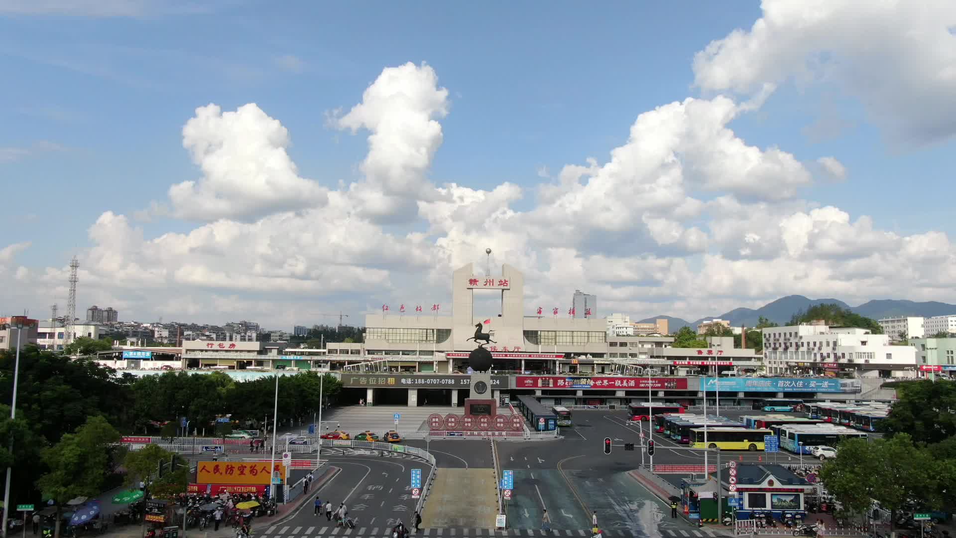 江西赣州火车站竖屏航拍视频的预览图