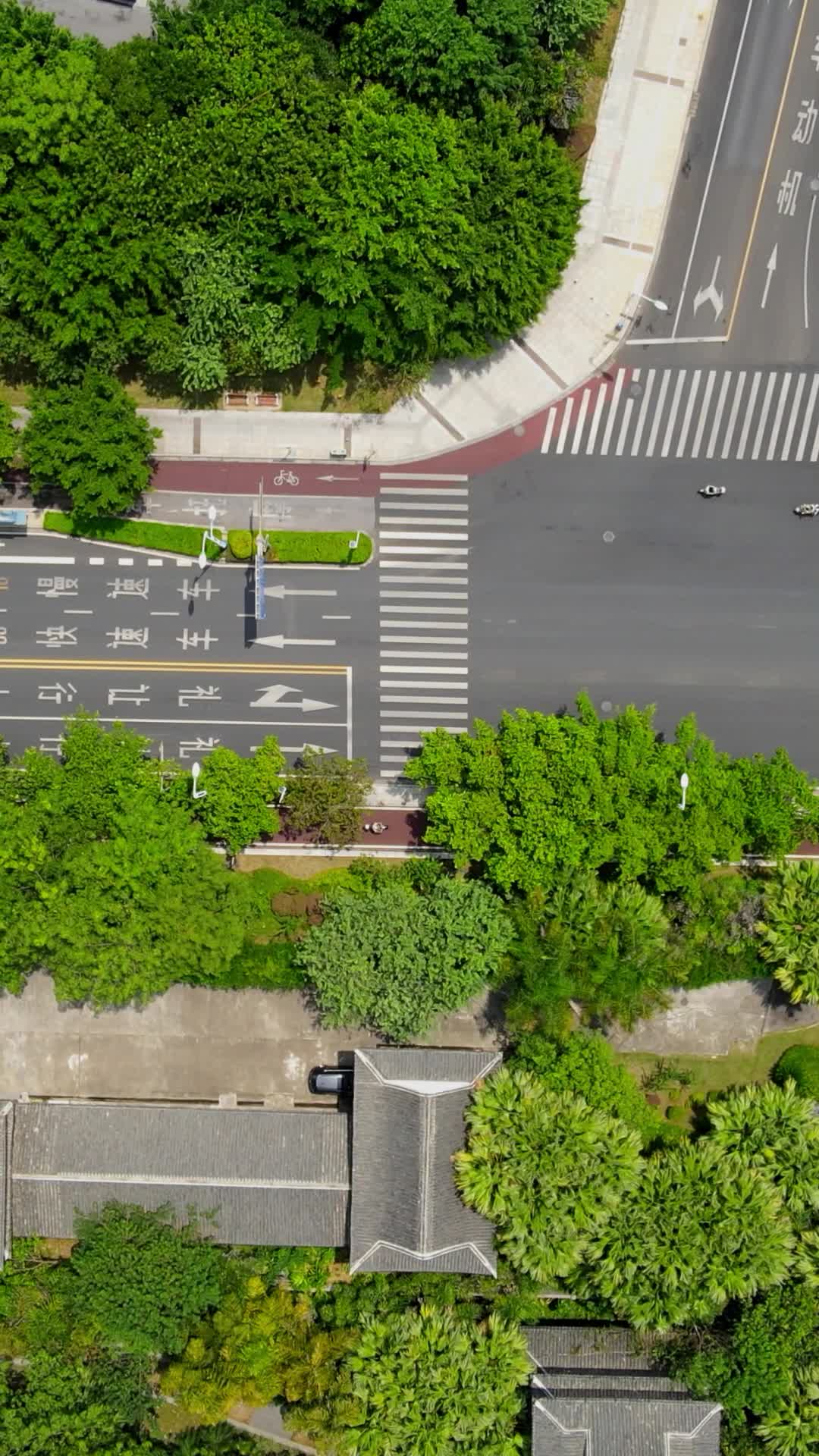 航拍城市大道交通车流视频的预览图