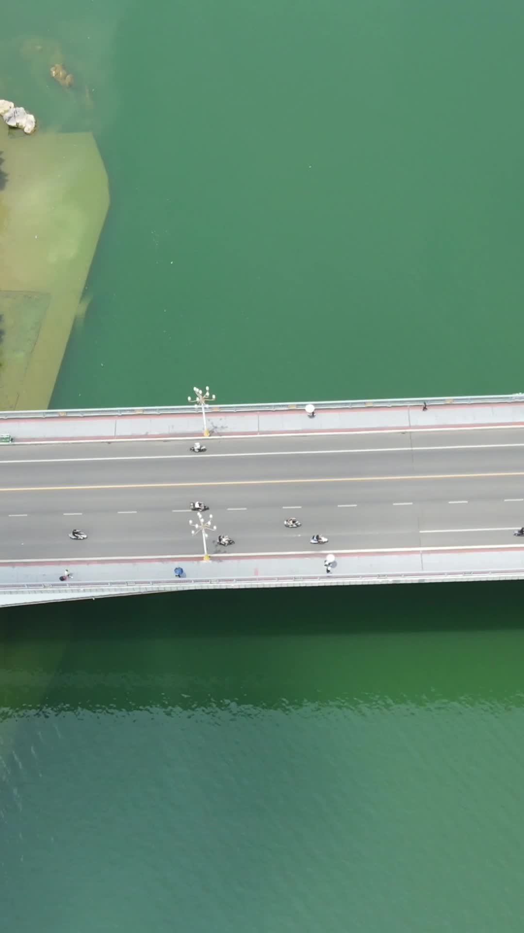 广西柳州柳江大桥竖屏航拍视频的预览图