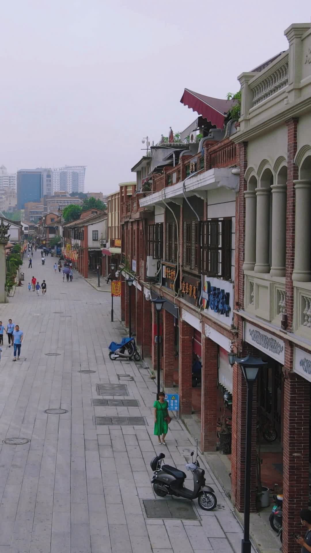 福建漳州古城竖屏航拍视频的预览图