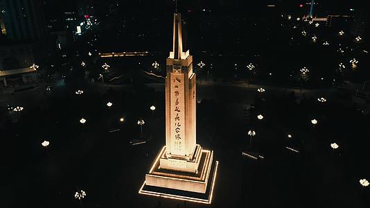 南昌八一广场夜景航拍视频的预览图