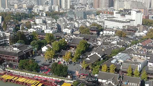 航拍江苏南京夫子庙5A景区视频的预览图