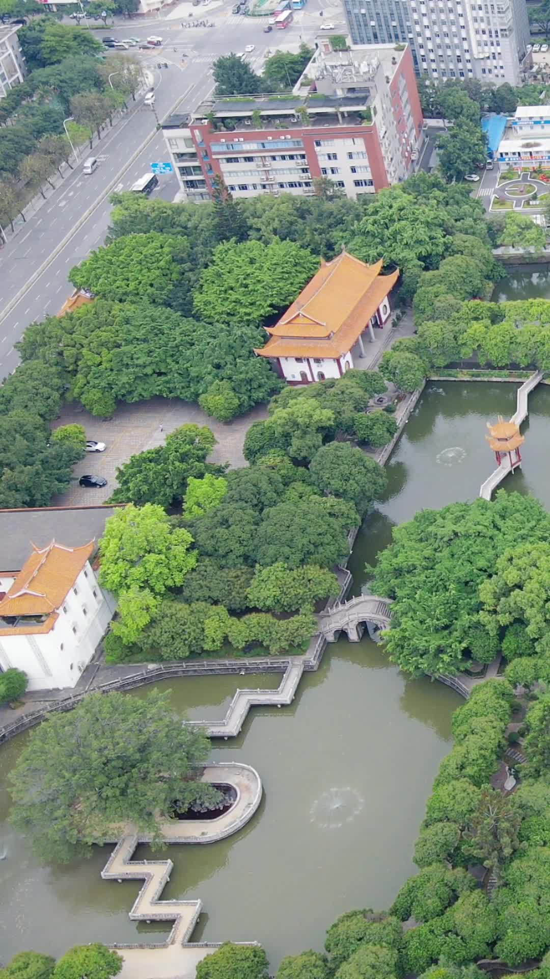 福建西禅古寺竖屏航拍视频的预览图