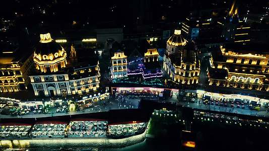湖南长沙城市夜景竖屏航拍视频的预览图