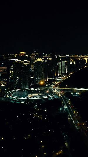 福建厦门城市夜景竖屏航拍视频的预览图