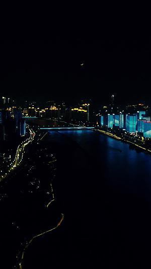 福建福州闽江夜景航拍视频的预览图