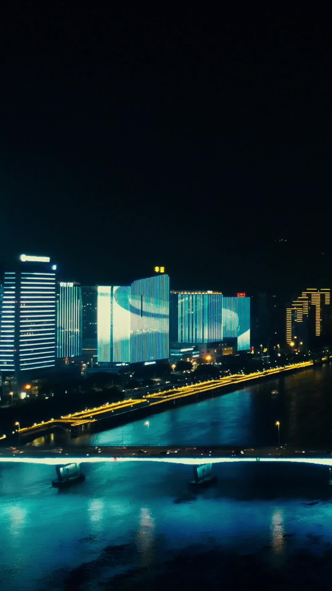 福建福州城市夜景航拍视频的预览图