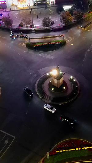 航拍南京新街口孙中山雕像视频的预览图