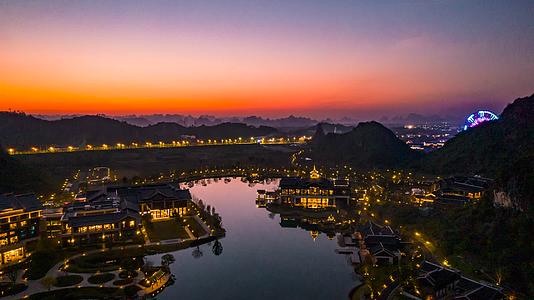 4K航拍桂林融创旅游度假区视频的预览图