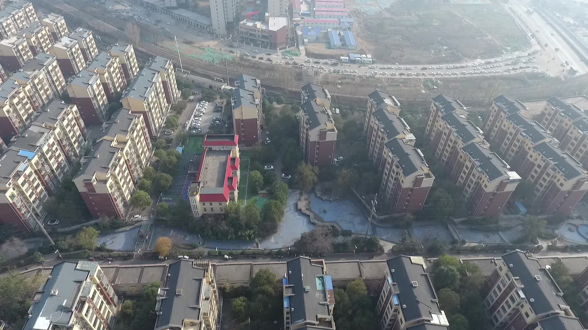 俯拍河南平顶山市视频的预览图