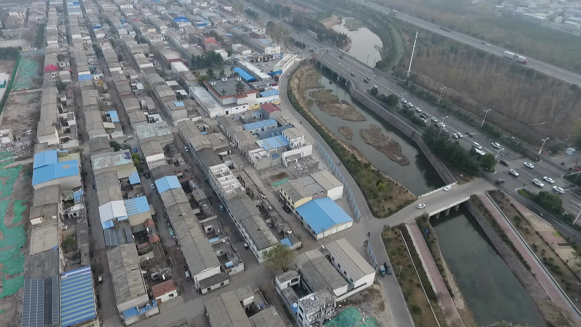 俯拍平顶山市视频视频的预览图