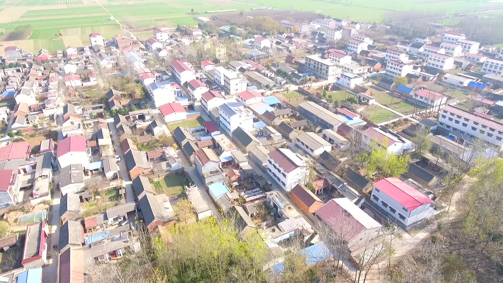 俯拍周口市西华县视频视频的预览图