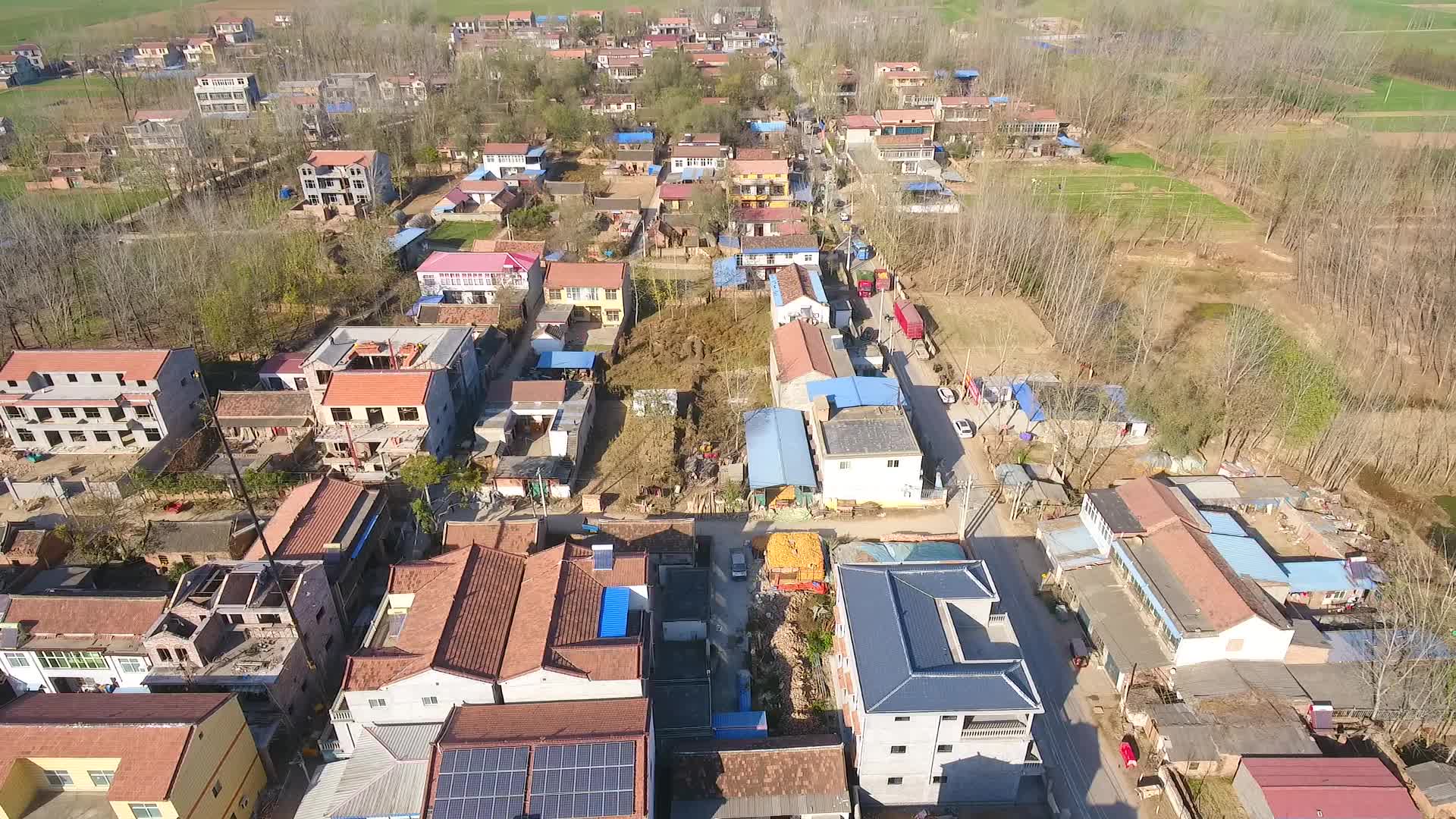 俯拍河南周口市郊区视频的预览图