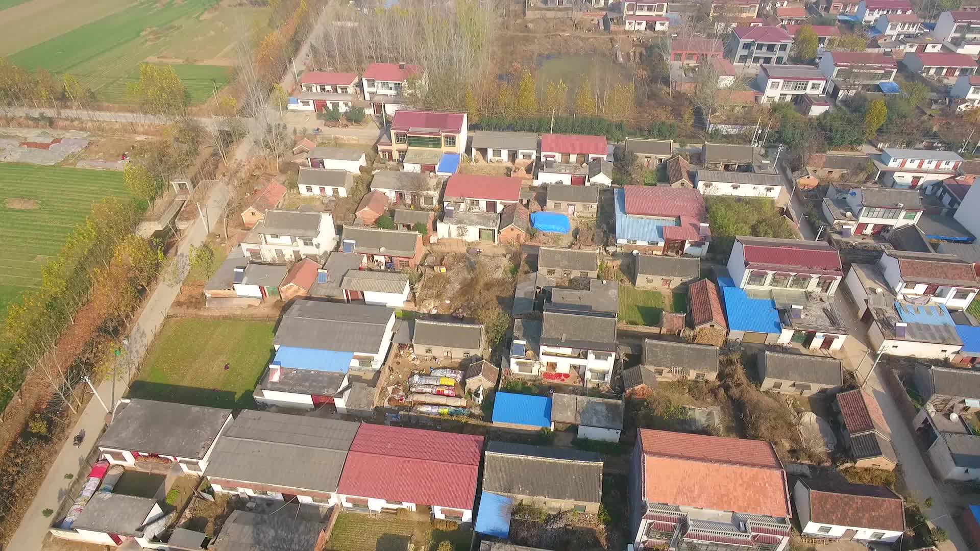 周口市西华县俯拍城区视频的预览图
