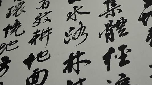 中华文明书法毛笔字视频的预览图