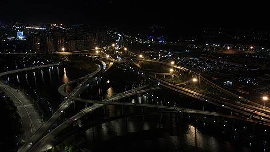 福建福州城市夜景航拍延时视频的预览图