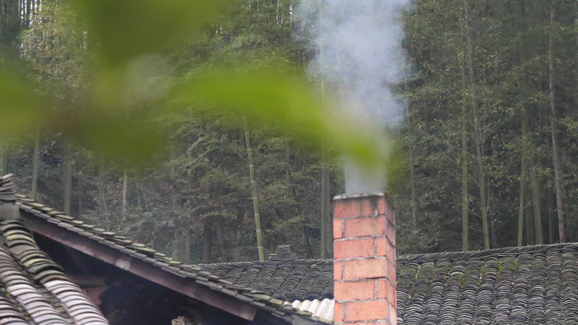农村农房炊烟升起视频的预览图