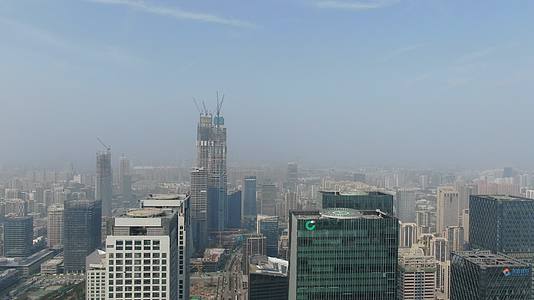 城市航拍济南高楼建筑视频的预览图
