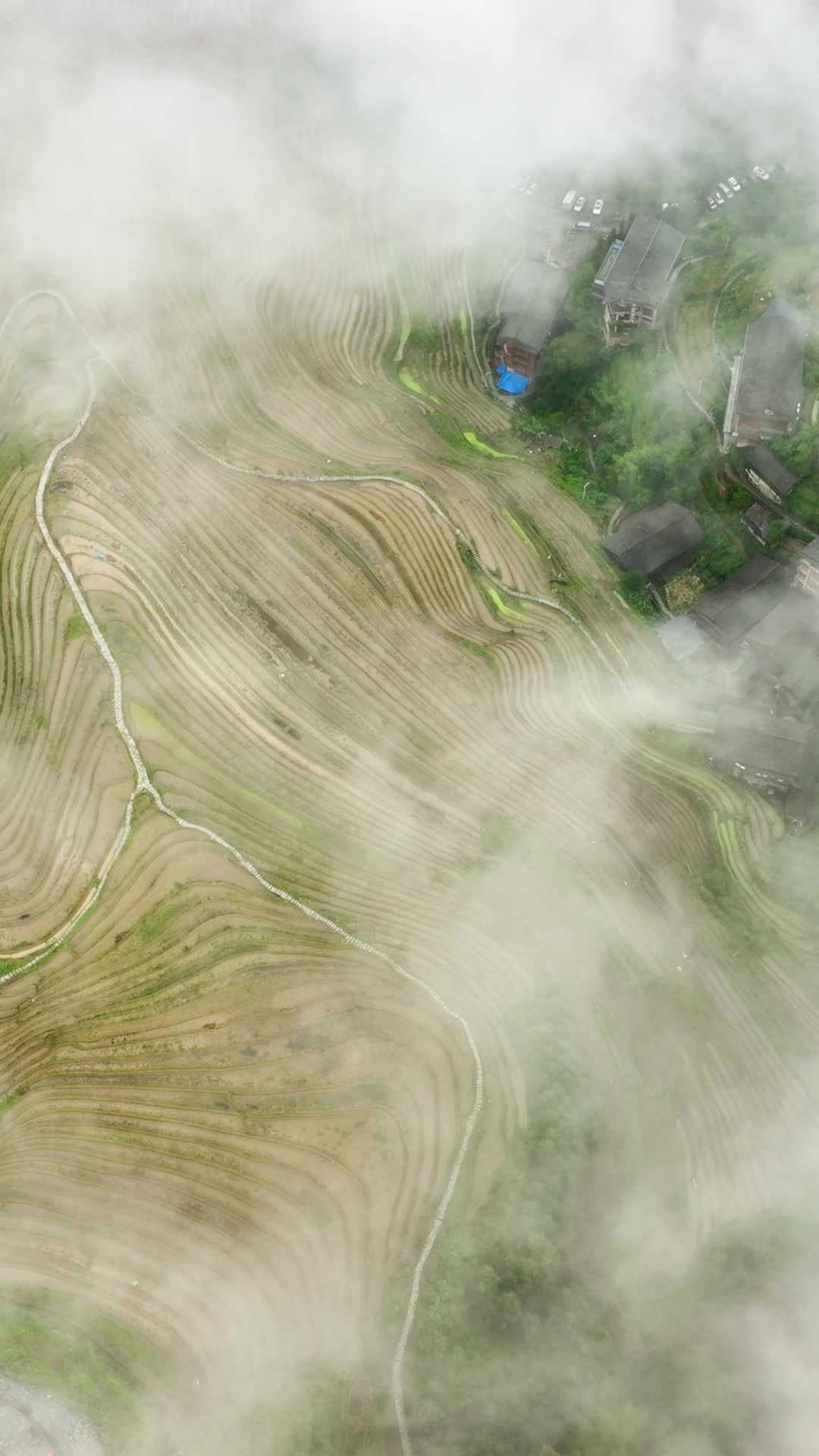 竖屏航拍延时桂林龙脊梯田视频的预览图