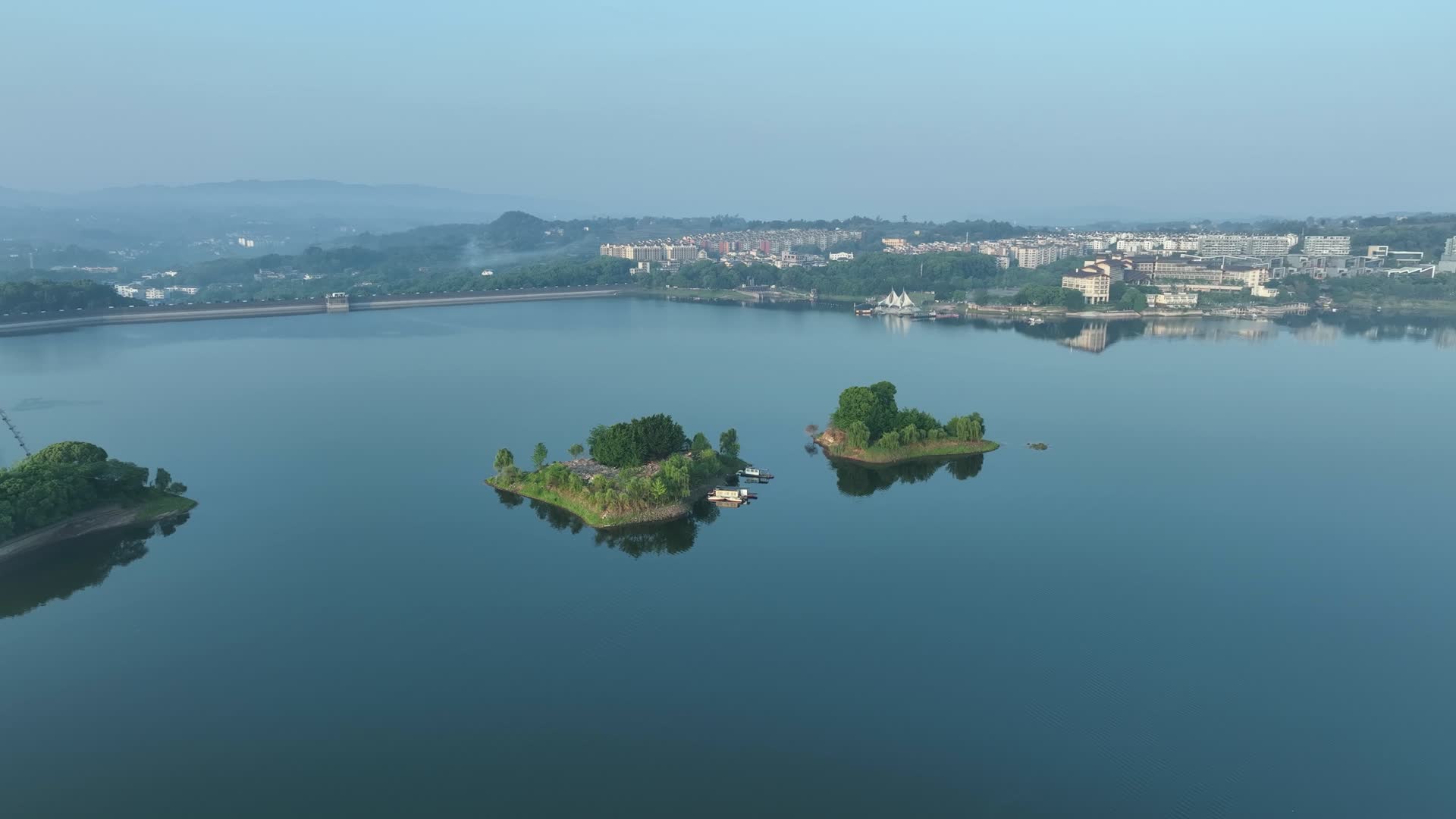 重庆长寿湖风景区航拍视频的预览图