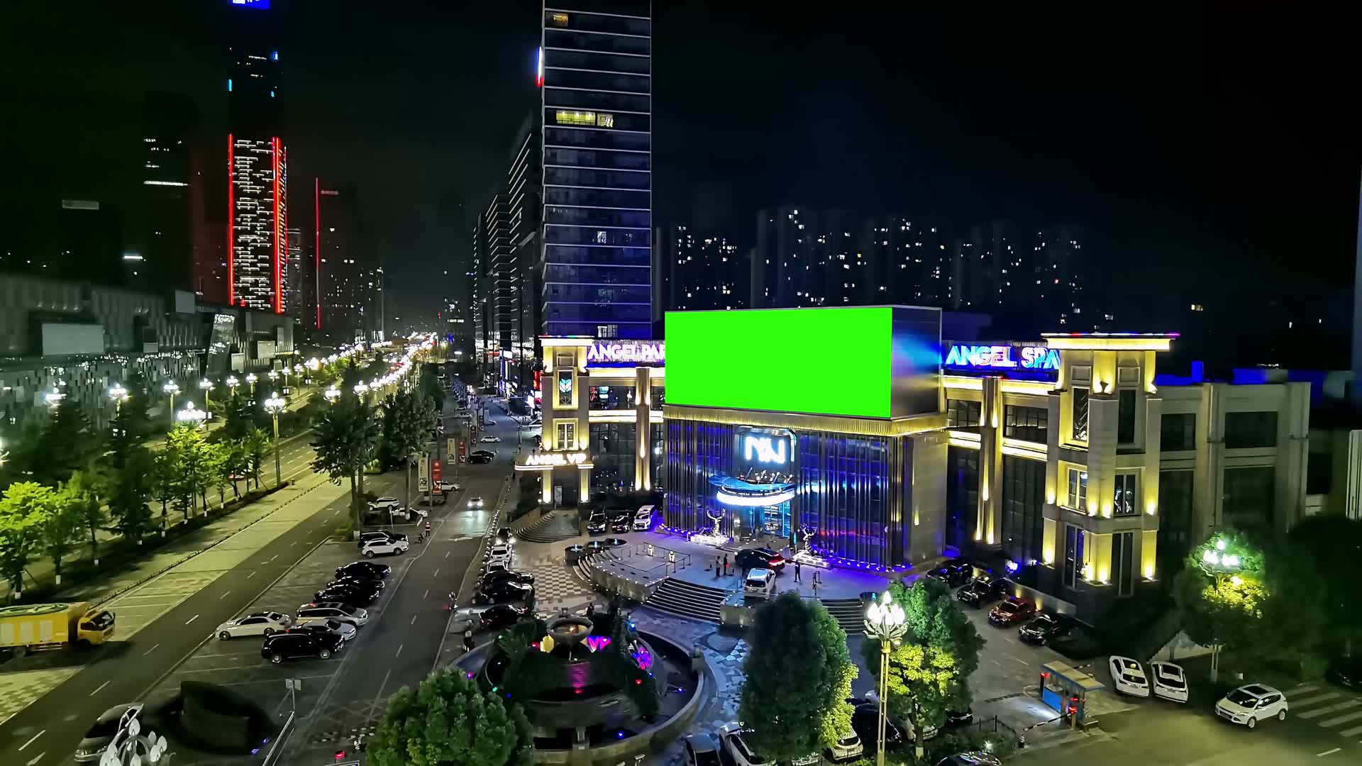 4K户外LED大屏绿幕抠图替换视频视频的预览图