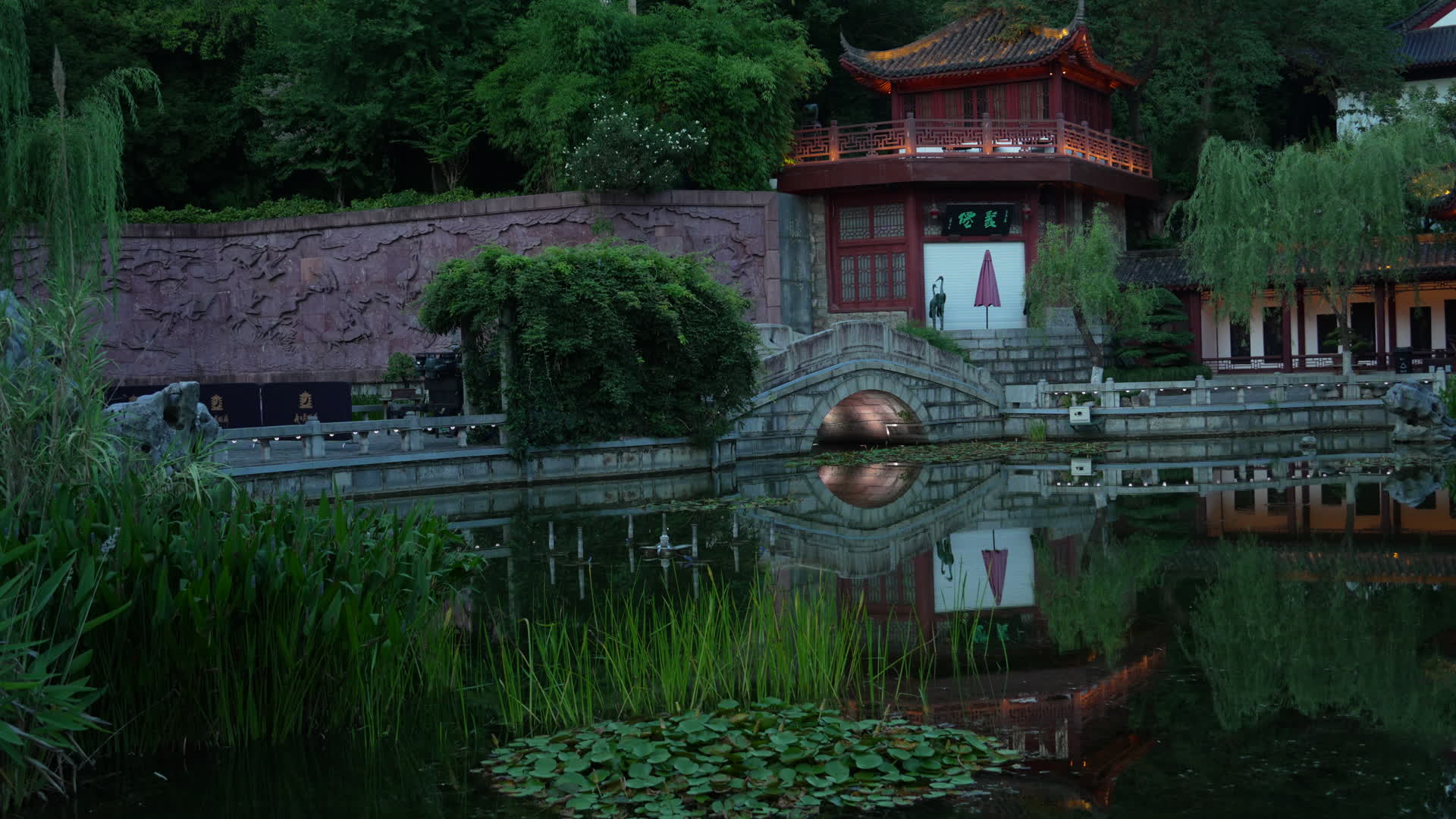 武汉黄鹤楼公园夜景视频的预览图