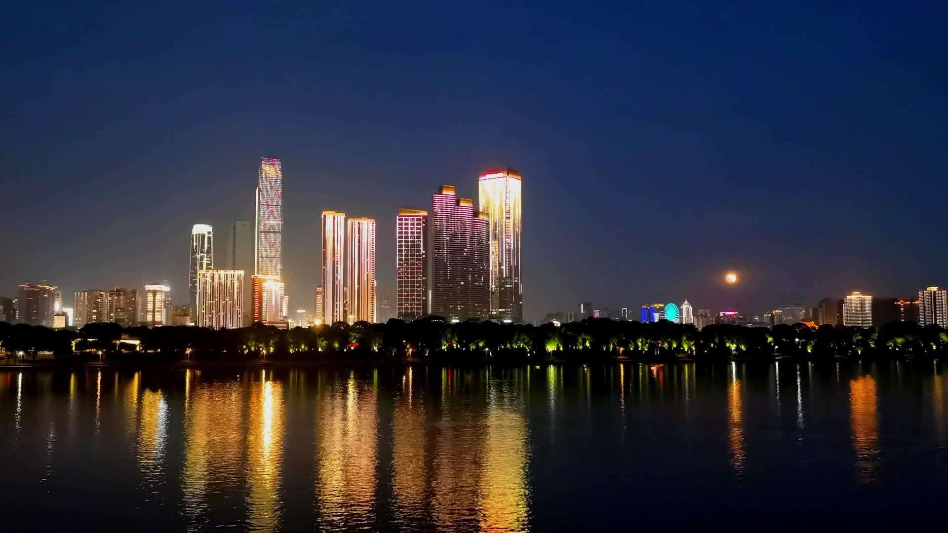 湖南长沙夜景灯光秀视频的预览图