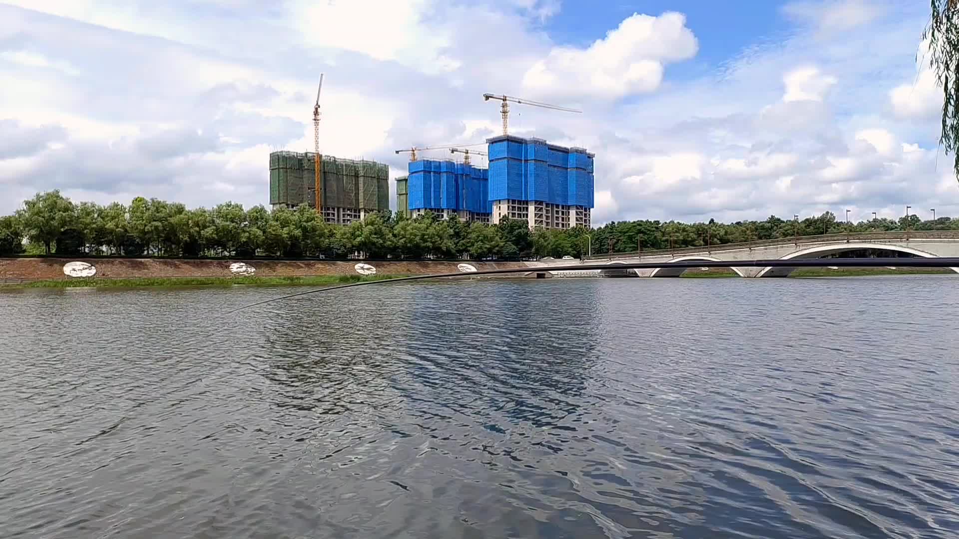 淮河流域三岔口风景视频的预览图