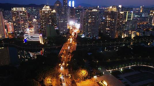 厦门航拍城市夜景视频的预览图