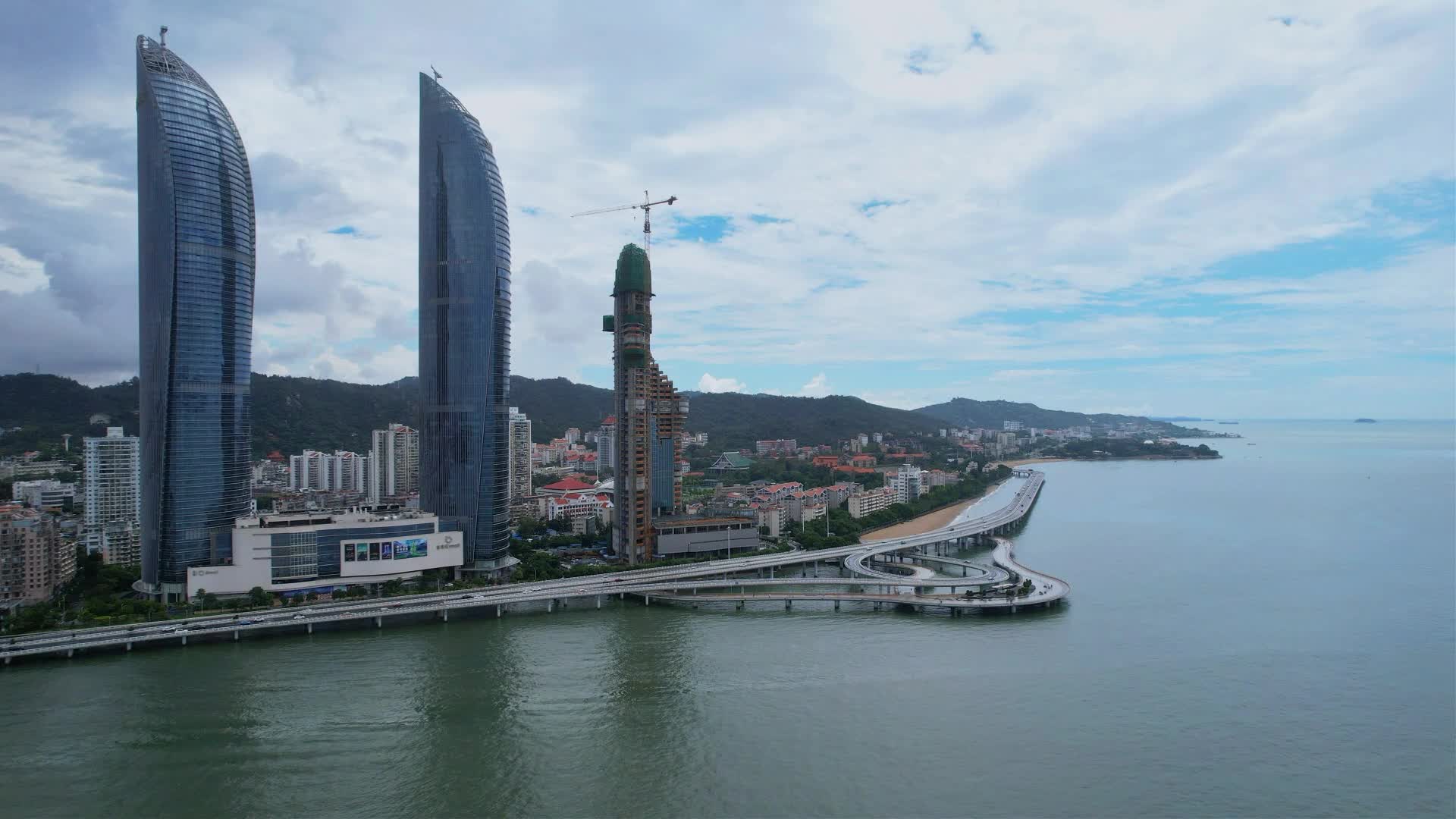厦门航拍演武大桥风光视频的预览图