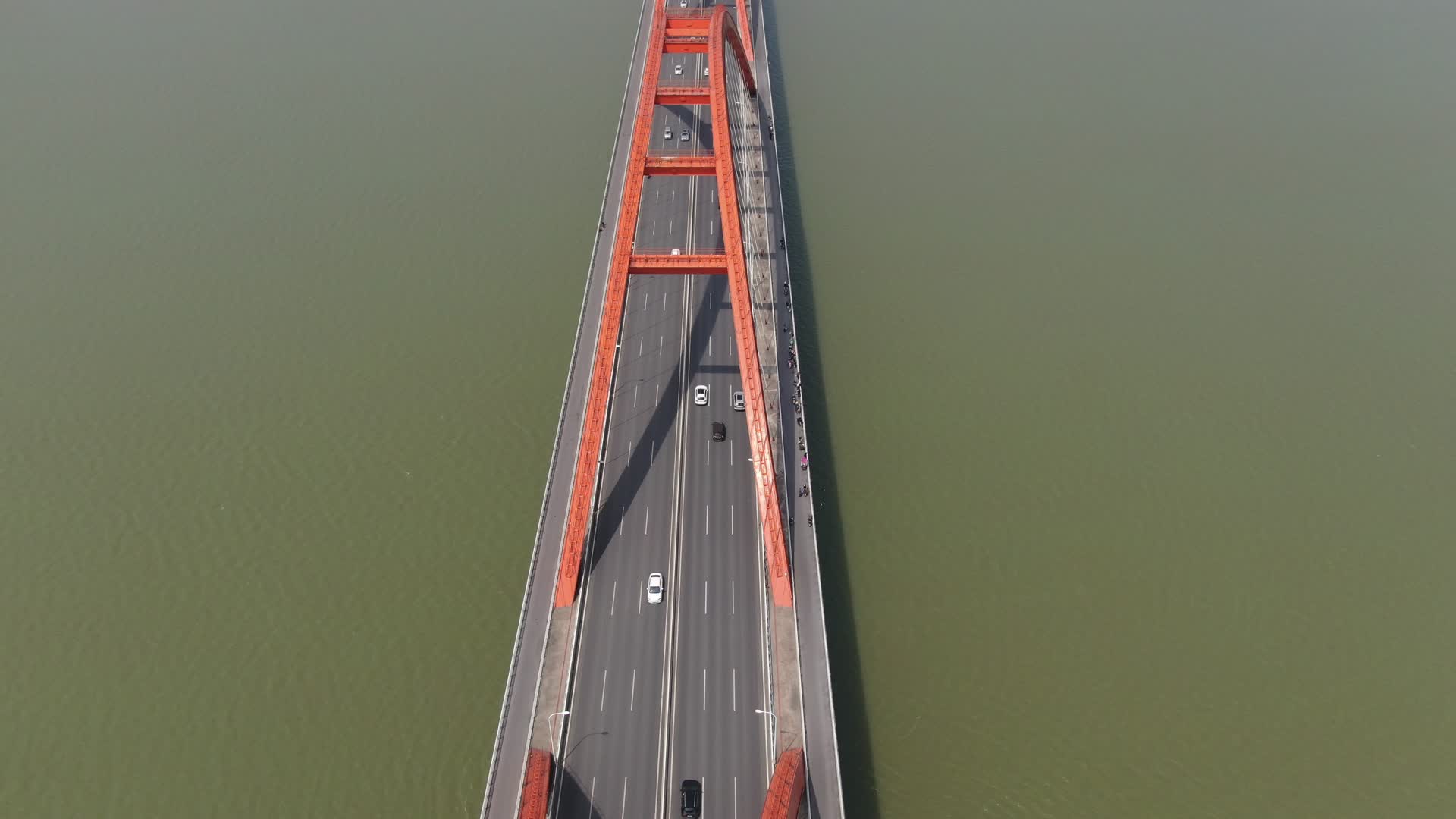 城市航拍湖南长沙福元路大桥航拍视频的预览图