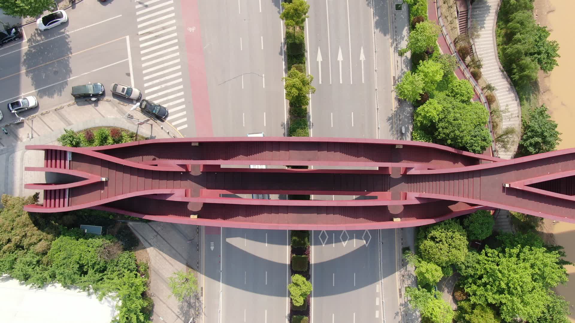 城市航拍湖南长沙地标中国结桥梁视频的预览图
