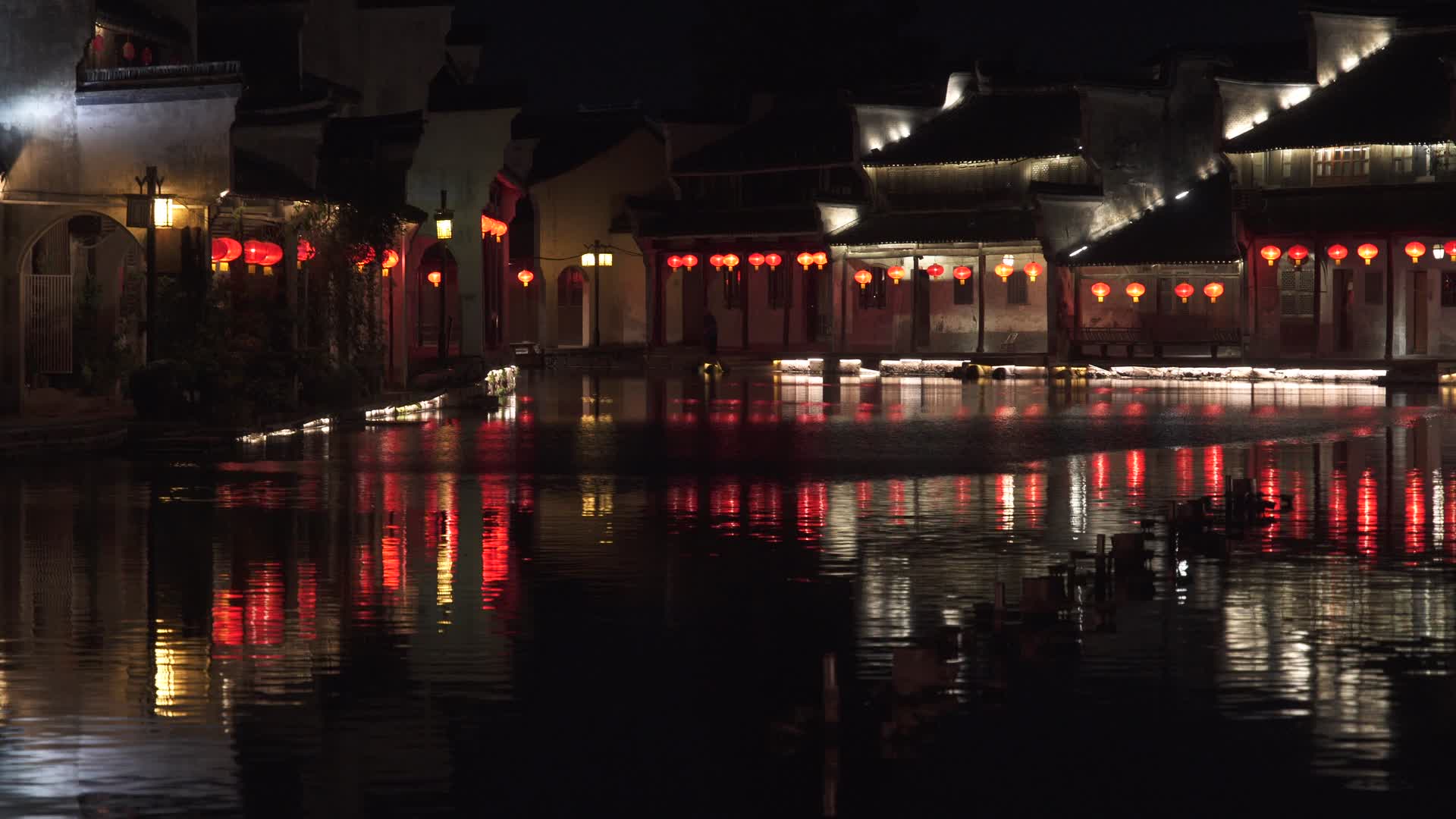 浙江湖州南浔古镇夜景视频的预览图