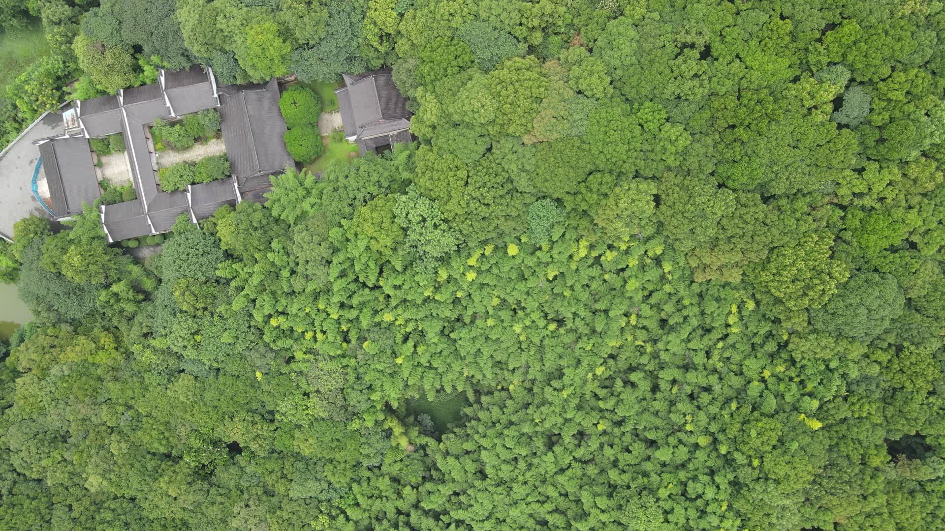 航拍湖南岳阳金鹗山公园视频的预览图