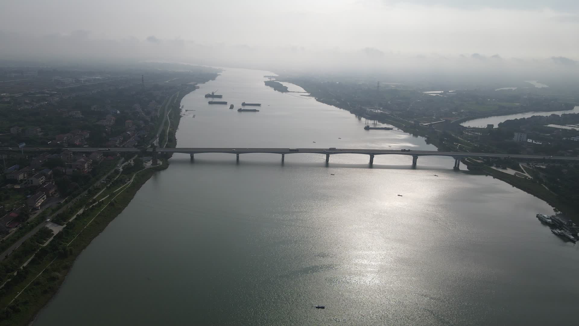 城市航拍湖南益阳城市建设视频的预览图
