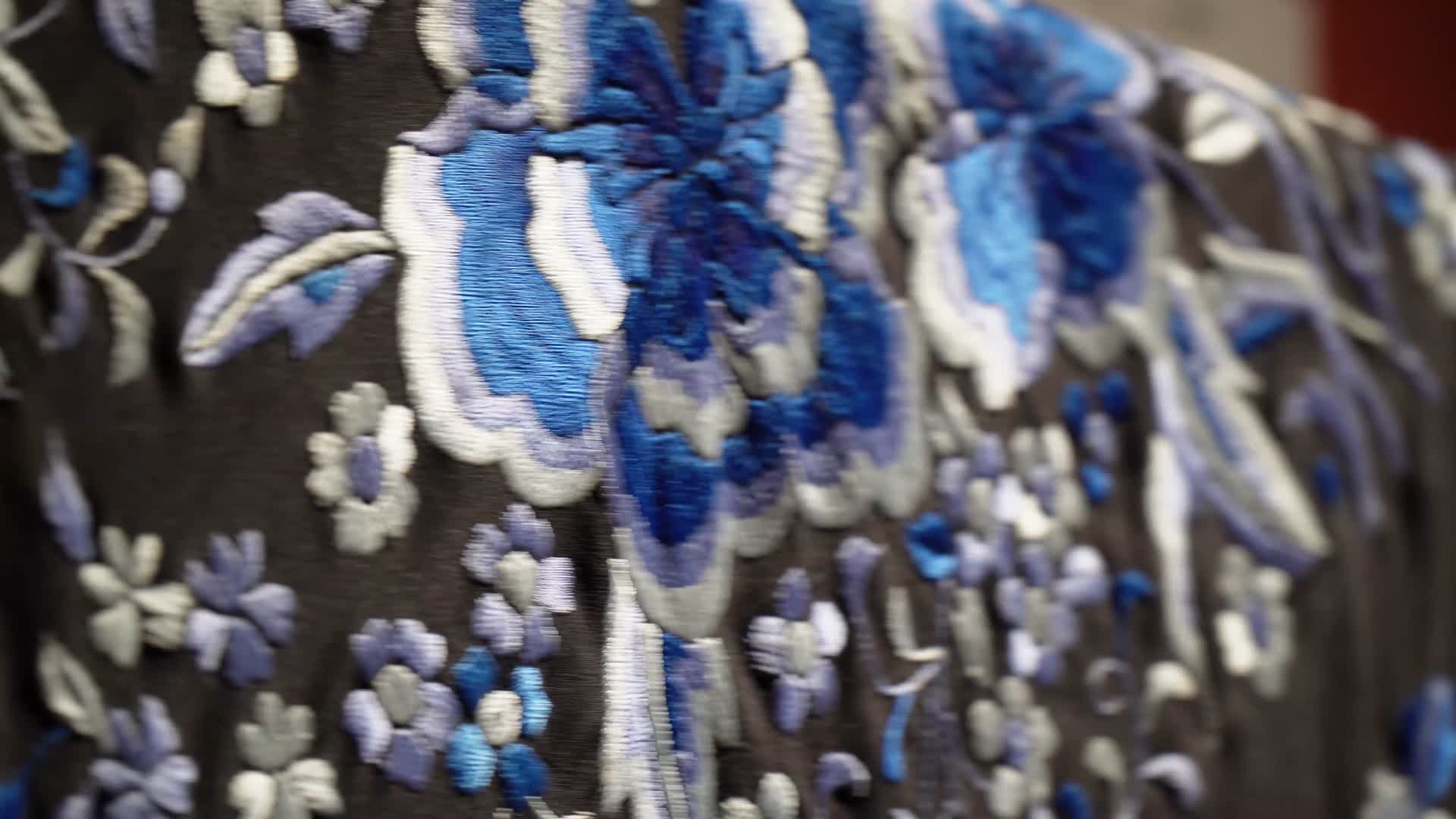 丝线苏绣蜀绣刺绣图案视频的预览图