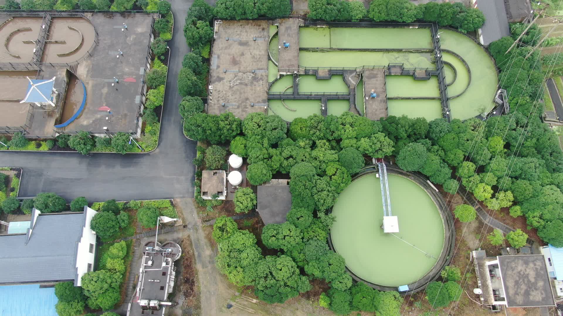 城市航拍污水处理工厂视频的预览图