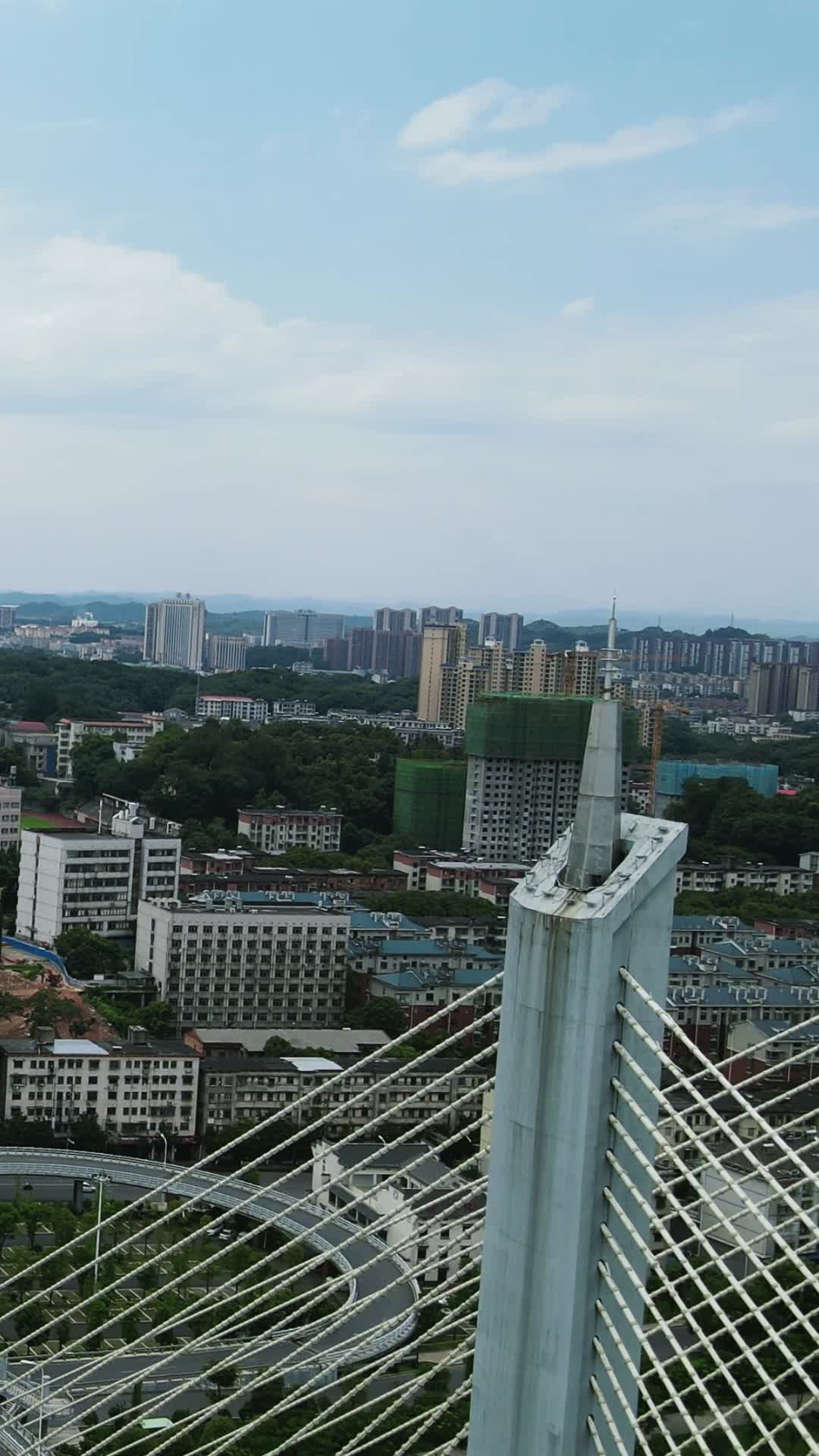 城市航拍湖南益阳城市建设竖屏视频的预览图