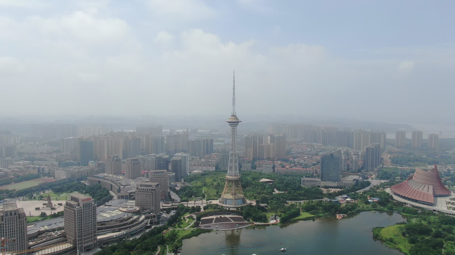 湖南株洲神龙坛地标建筑航拍视频的预览图