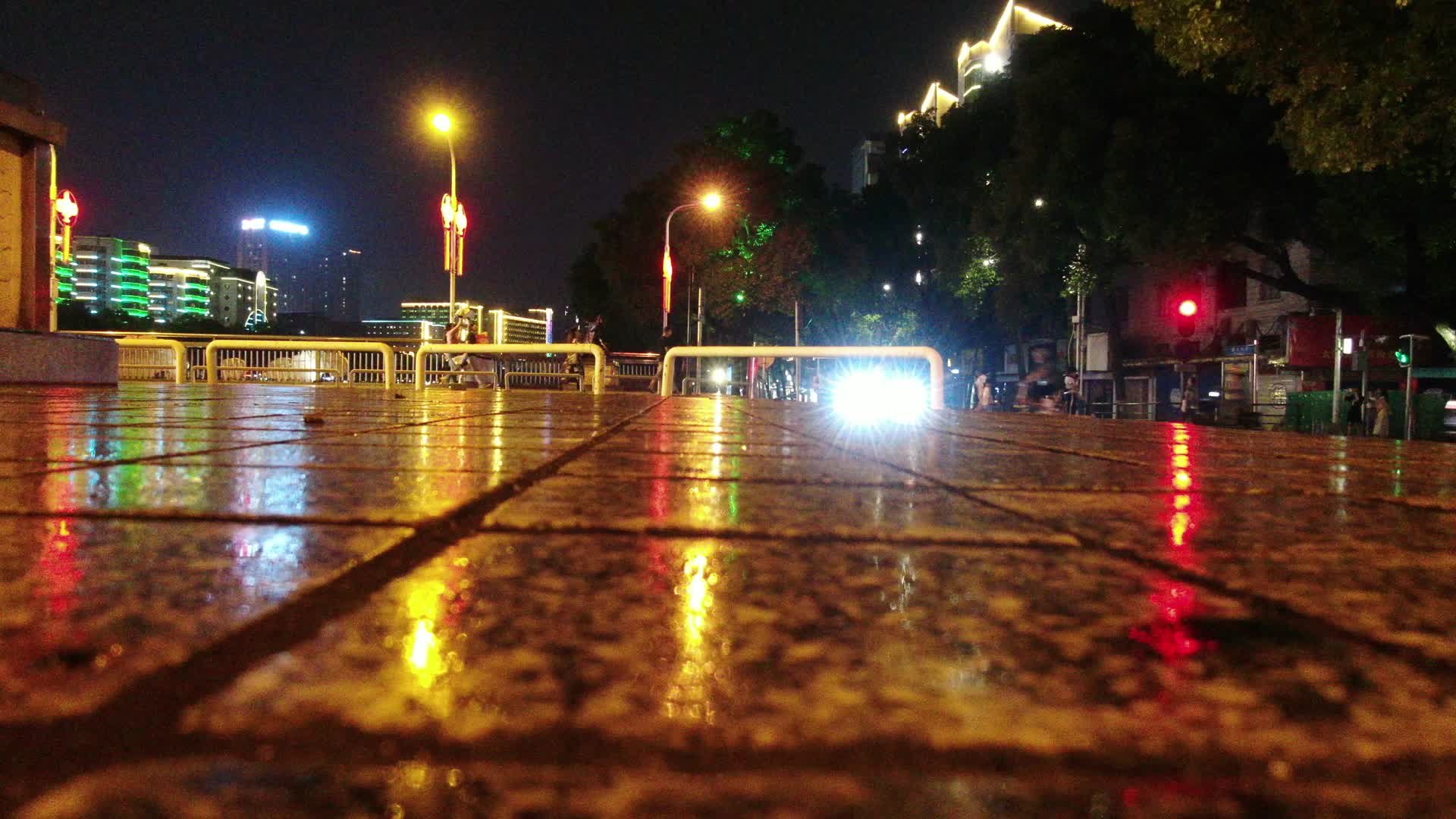 航拍湖南邵阳夜景视频的预览图