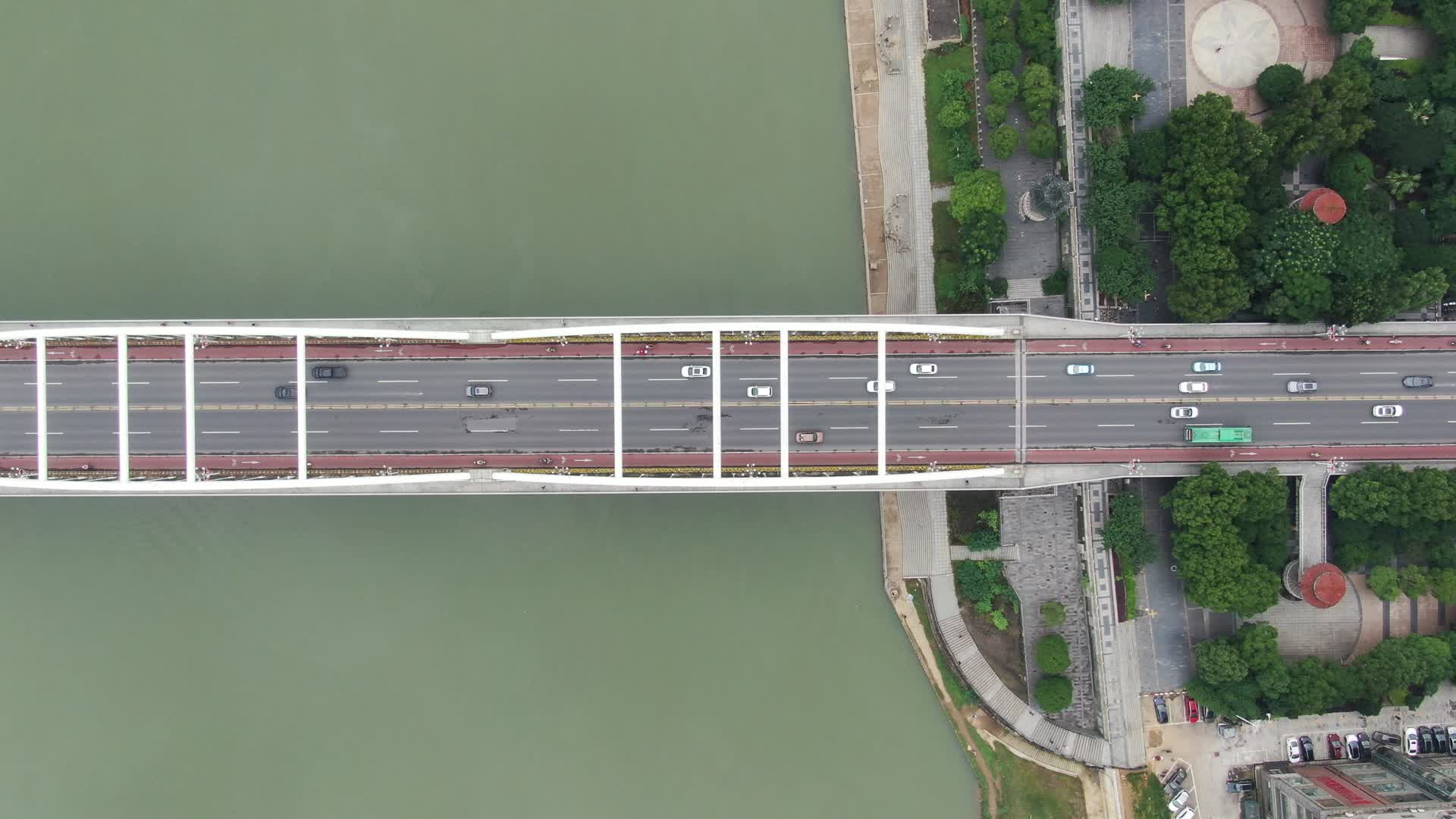 航拍湖南邵阳西湖大桥视频的预览图