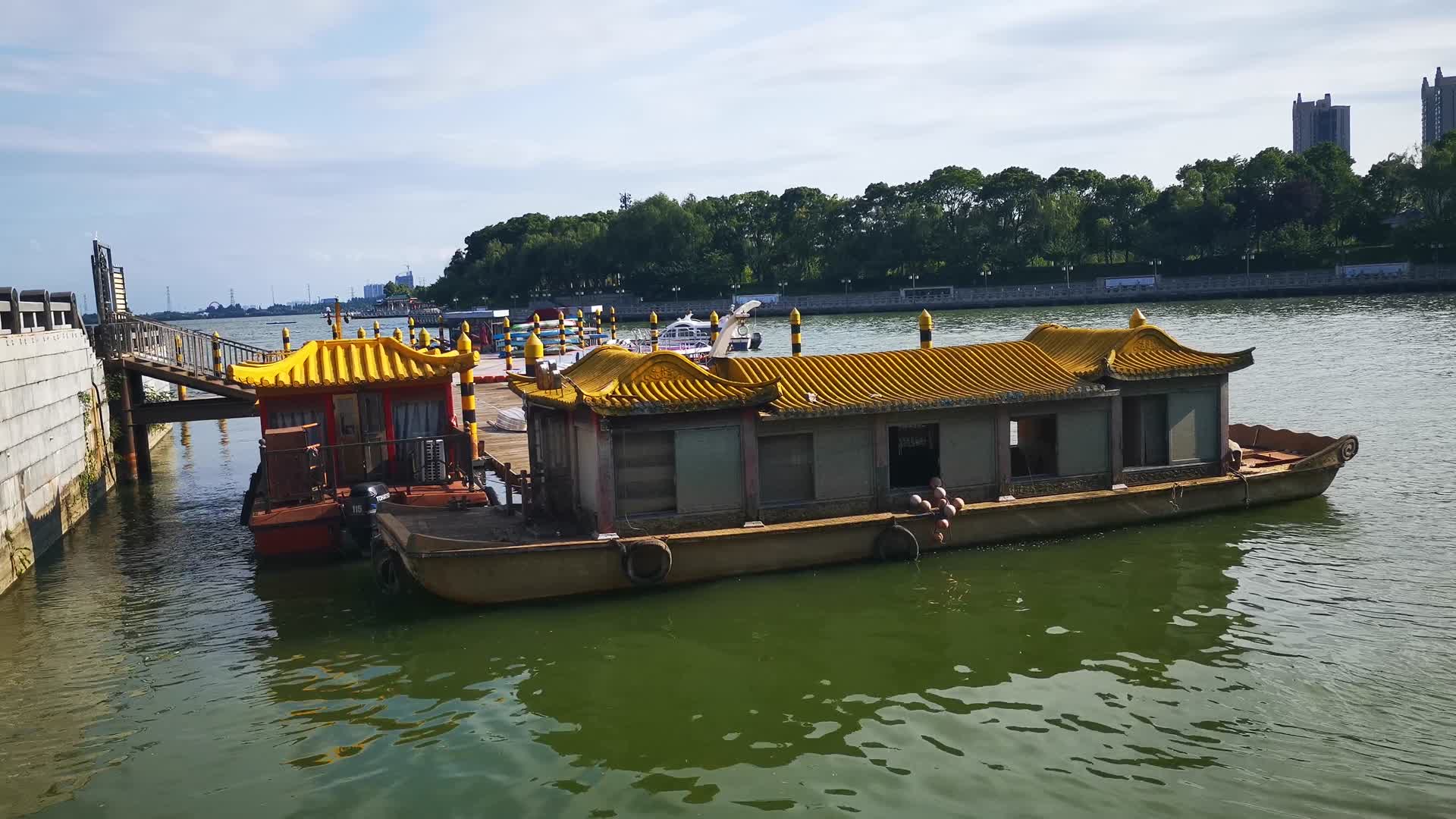 湖南常德柳叶湖码头旅游视频的预览图