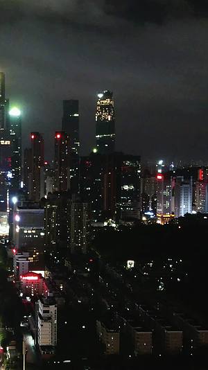 城市延时南宁中山路夜景竖屏航拍视频的预览图