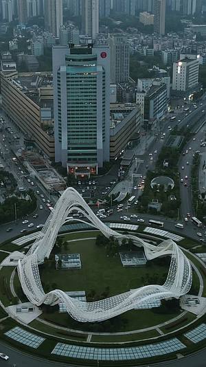 城市延时武汉交通航拍延时摄影视频的预览图
