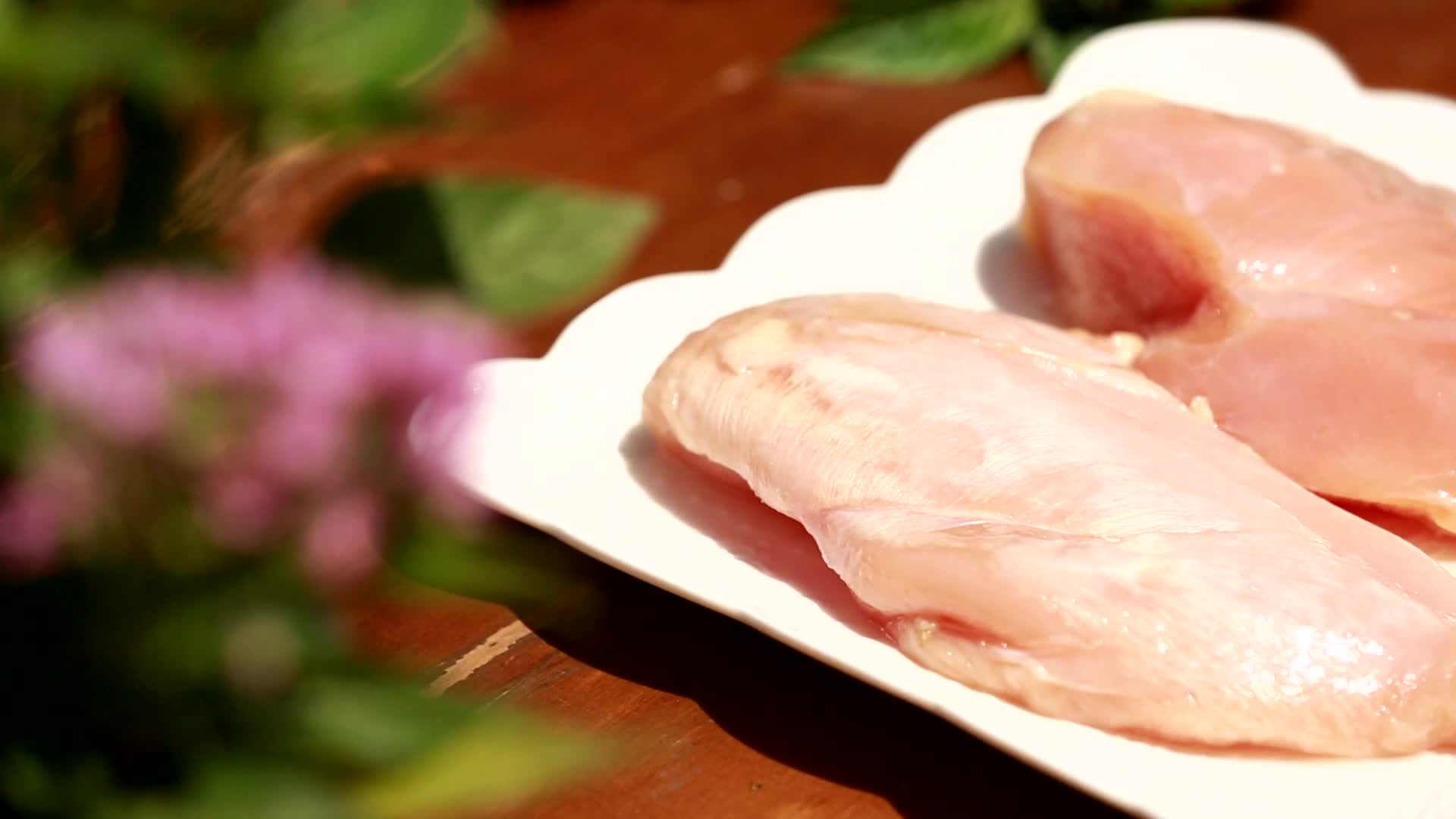 镜头合集白肉健康鸡胸肉视频的预览图