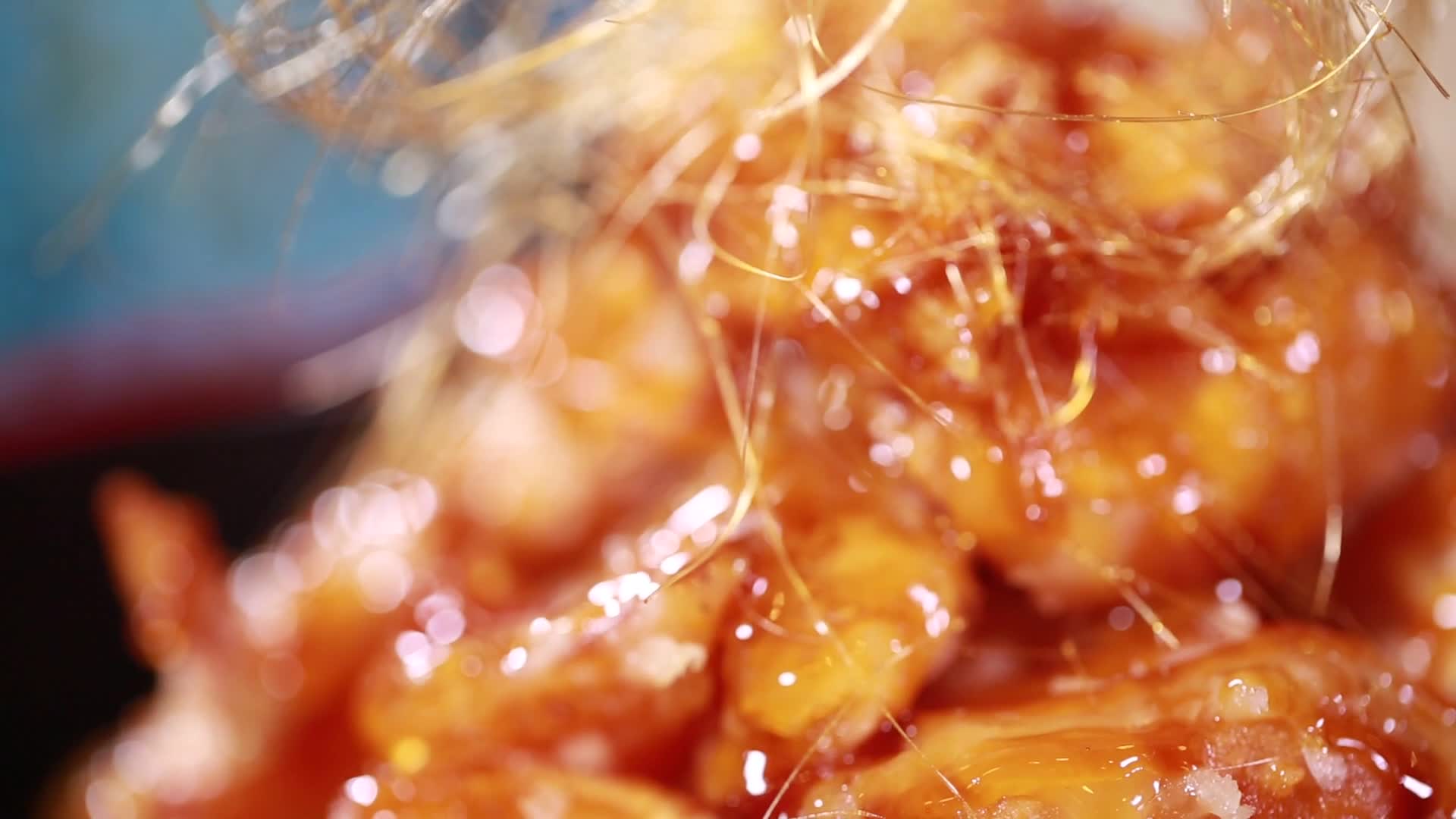 镜头合集中华美食拔丝红薯视频的预览图