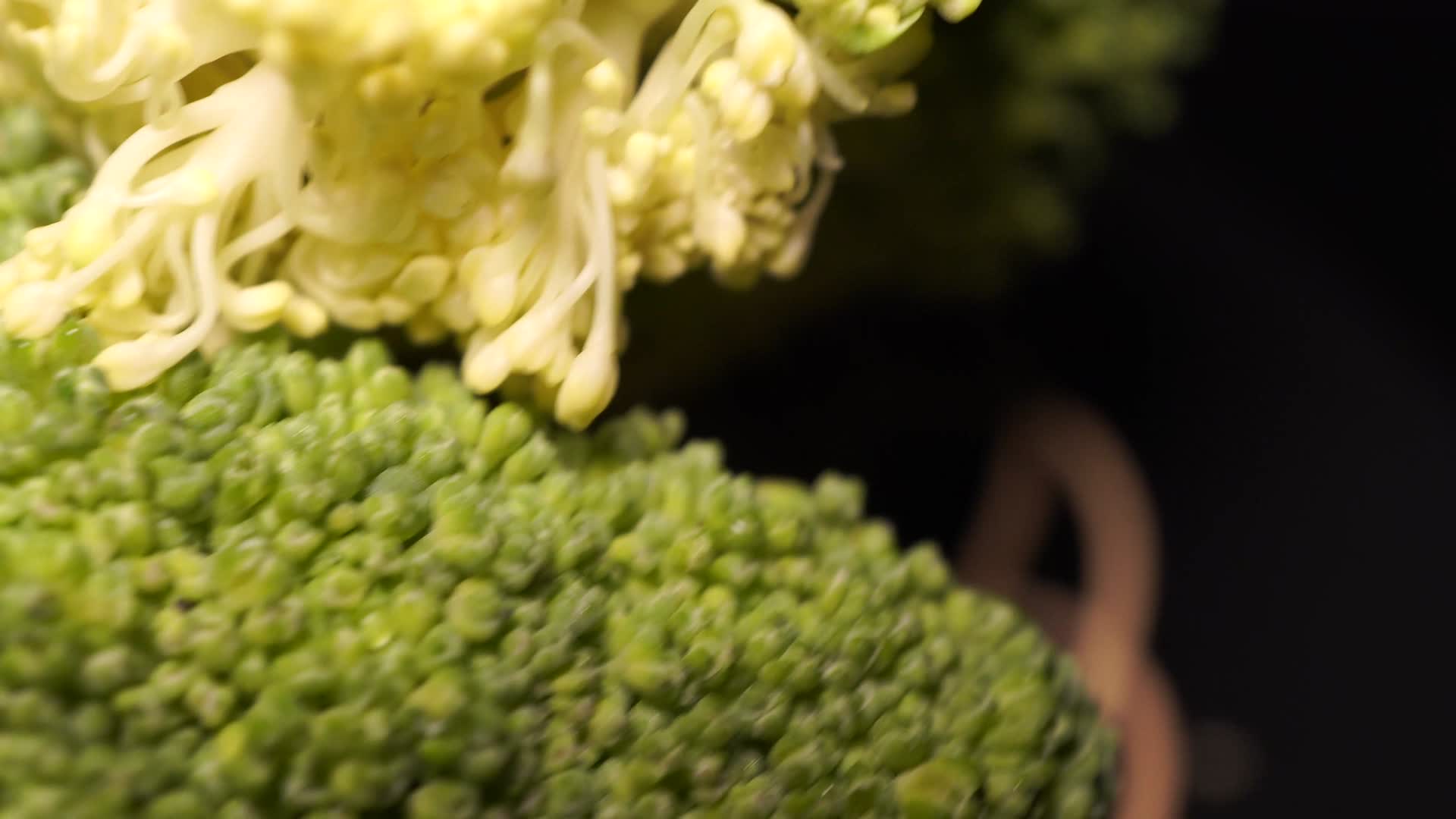 绿菜花西兰花西蓝花视频的预览图