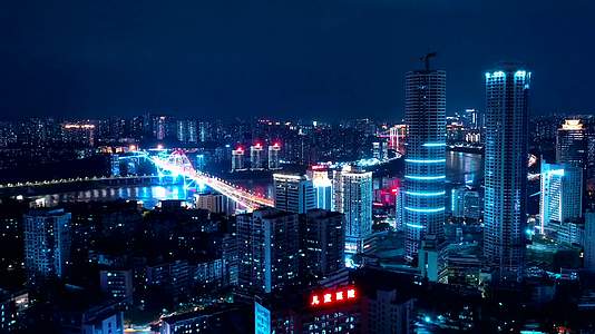 重庆城市夜景航拍延时摄影视频的预览图